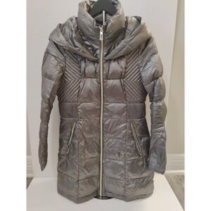 Invanka Trump Ladies Hooded Down ‎ Puffer Jacket Sz S Zip Up